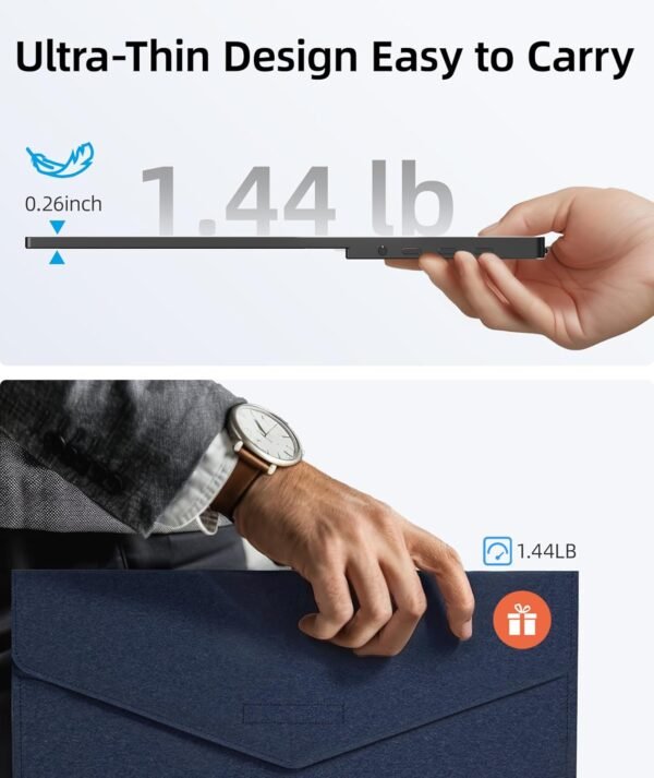 Moveable Monitor, Extremely Slim 15.6 Inch FHD IPS Laptop computer S... - Image 3