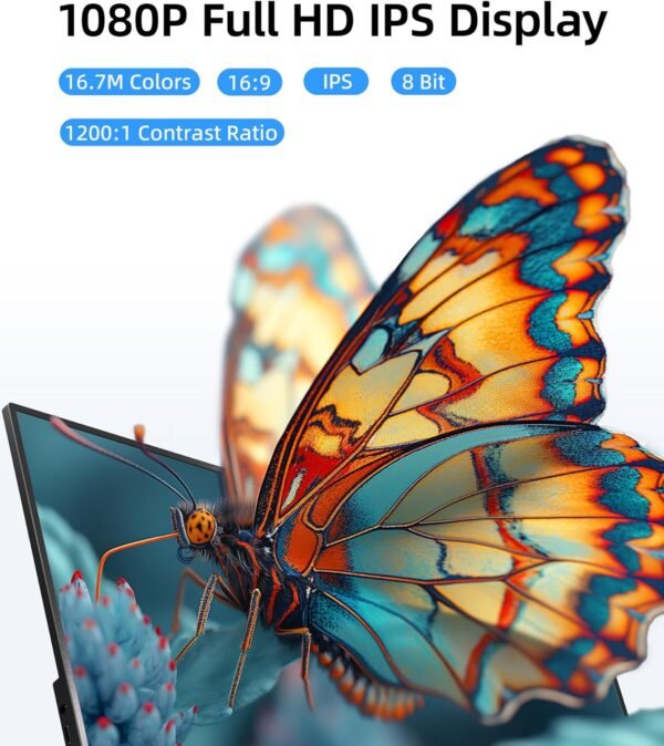 Moveable Monitor, Extremely Slim 15.6 Inch FHD IPS Laptop computer S... - Image 4