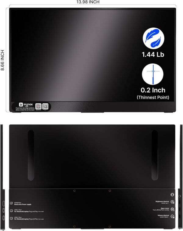 Moveable Monitor, Extremely Slim 15.6 Inch FHD IPS Laptop computer S... - Image 9