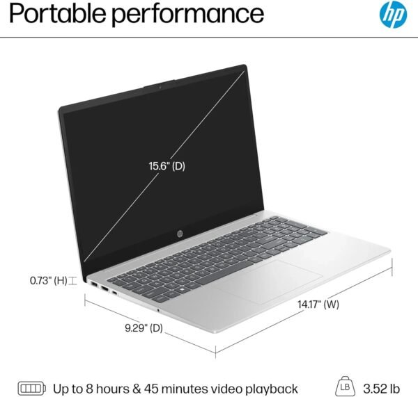HP 15.6" HD Contact-Display screen Laptop computer, Intel Core i5-1235U, 1... - Image 3