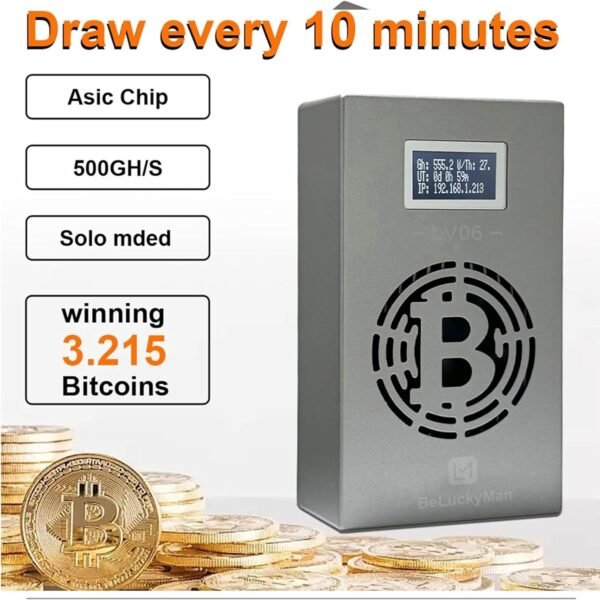 BeLuckyMan Bitcoin Miner Machine BTC Lotto Mining Devic... - Image 4