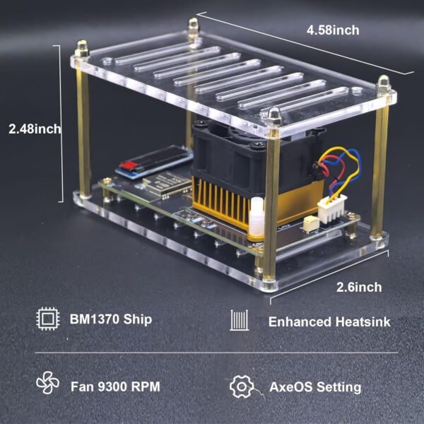 Bitaxe Gamma - 1.2+TH/s Bitcoin Miner BM1370 ASIC chip ... - Image 3