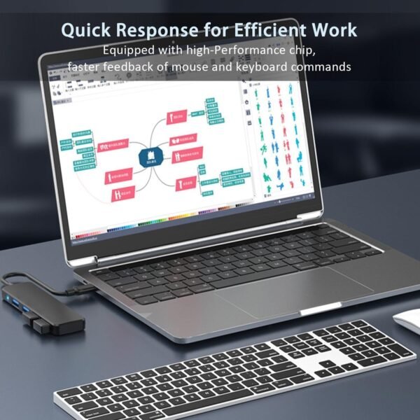 USB 3.0 Hub, VIENON 4-Port USB Hub USB Splitter USB Exp... - Image 5