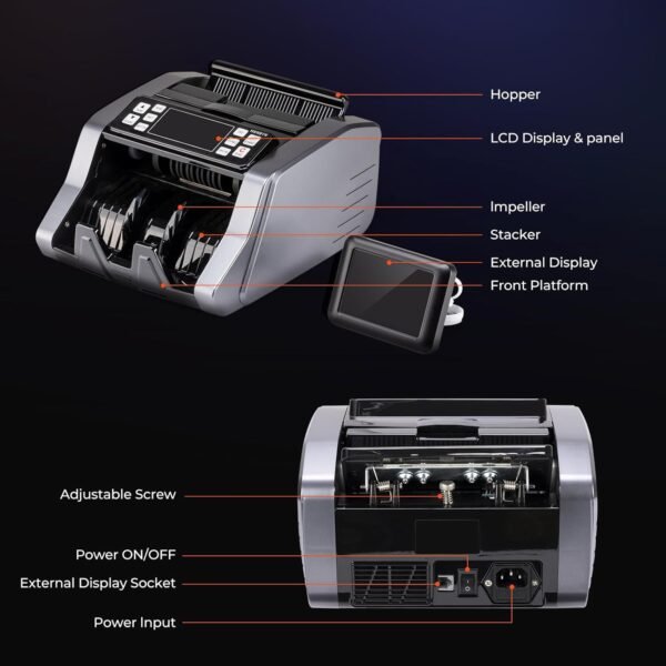 MUNBYN IMC20 Cash Counter Machine with Worth Depend, UV... - Image 7