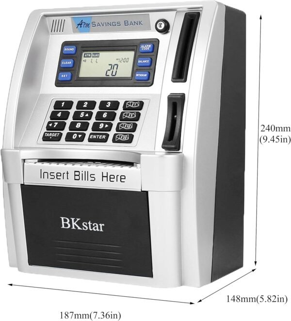 ATM Piggy Financial institution for Actual Cash for Youngsters/Boys with Energy-... - Image 6