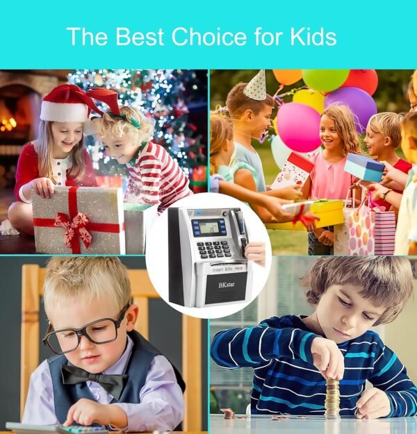 ATM Piggy Financial institution for Actual Cash for Youngsters/Boys with Energy-... - Image 8
