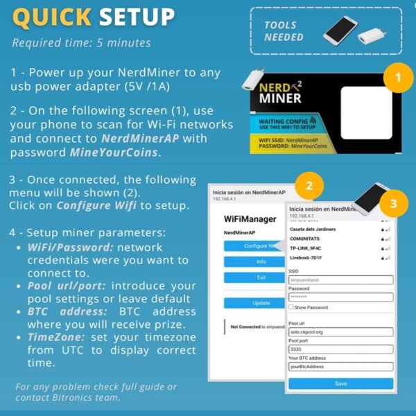 Bitaxe NerdMiner S3 Professional 2.4G WiFi USB Crypto Miner with... - Image 7