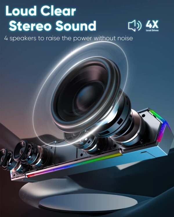 LENRUE G11 Pc Audio system for Desktop, Contact Lights ... - Image 3