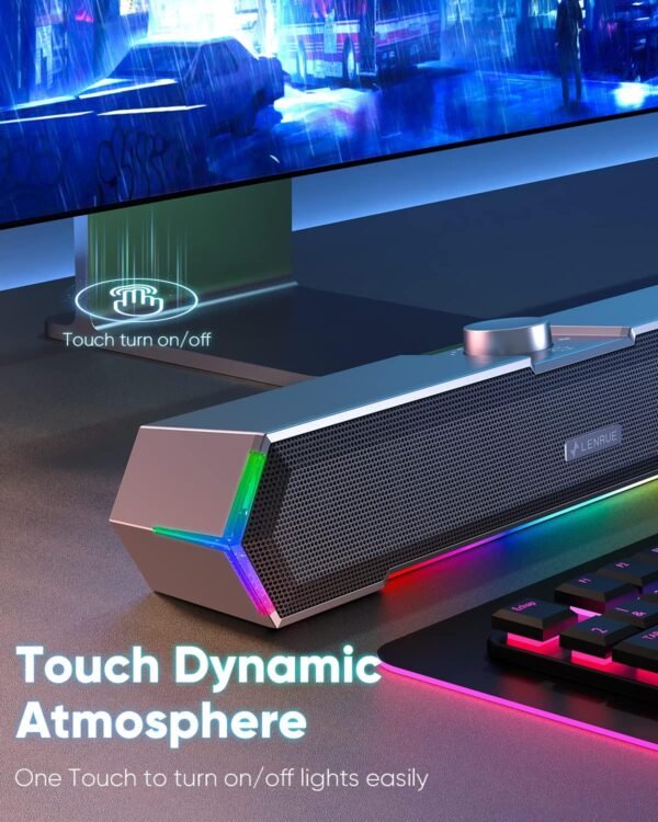 LENRUE G11 Pc Audio system for Desktop, Contact Lights ... - Image 4