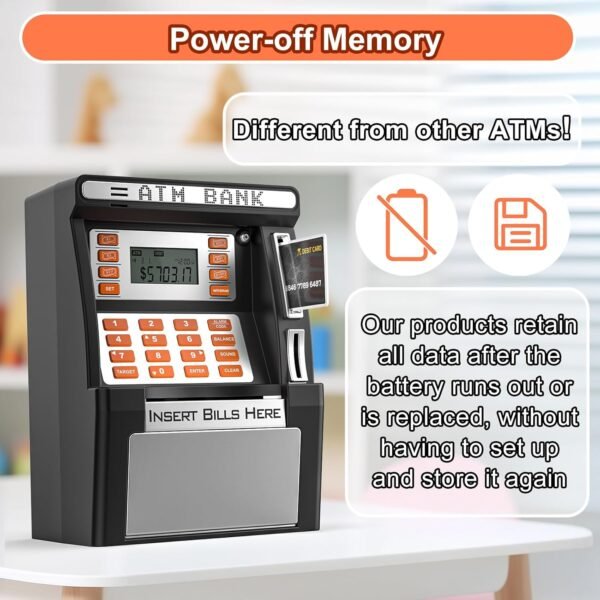 ATM Piggy Financial institution for Children, Upgraded Energy-Off Reminiscence Func... - Image 4