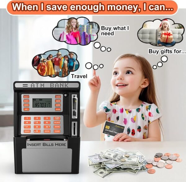 ATM Piggy Financial institution for Children, Upgraded Energy-Off Reminiscence Func... - Image 6