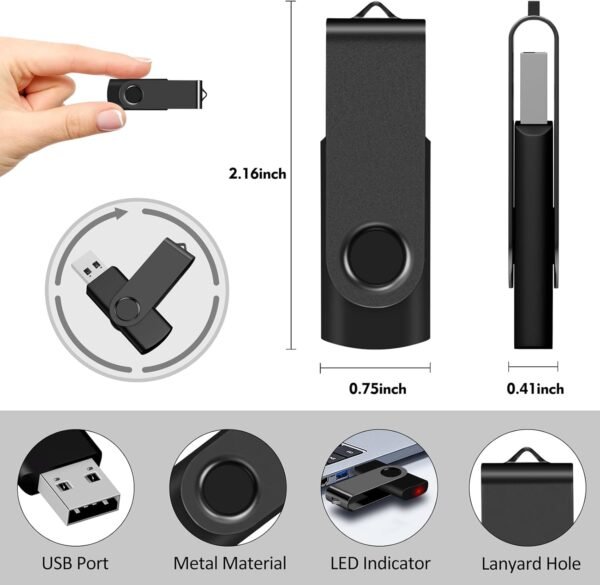 AreTop 64GB USB Flash Drive, 10 Pack USB 2.0 Thumb Driv... - Image 5