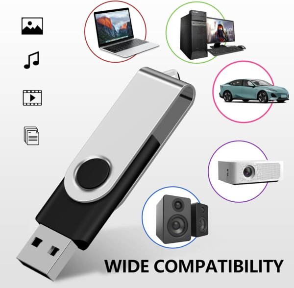 AreTop Bulk Flash Drives 4GB 20 Pack USB2.0 Swivel Bulk... - Image 8