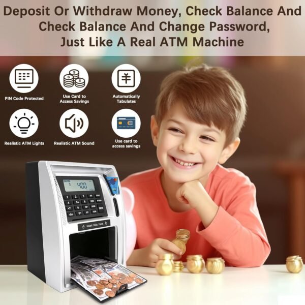 2025Upgraded ATM Piggy Financial institution with Energy-Off Reminiscence,Children ... - Image 3