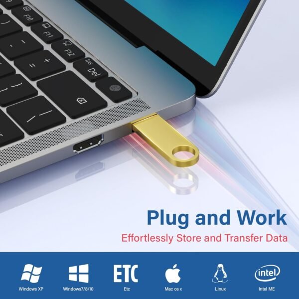 20 Pack 4GB USB Flash Drive with Keychains, Wooolken Sl... - Image 3