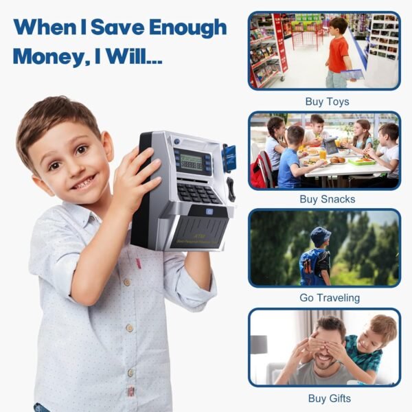 Blingbin Upgraded ATM Piggy Financial institution for Children, ATM Financial institution Mac... - Image 5