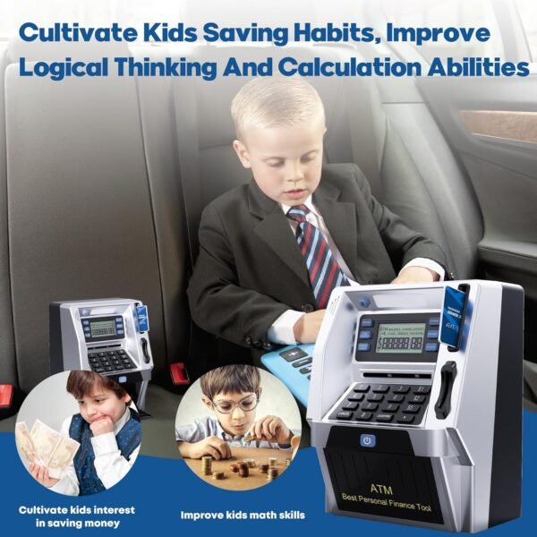 Blingbin Upgraded ATM Piggy Financial institution for Children, ATM Financial institution Mac... - Image 7