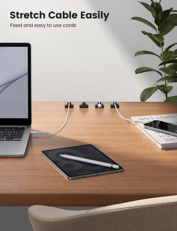 5Pack Cable Spring Holder Clips, Wire Organizer for Des... - Image 5