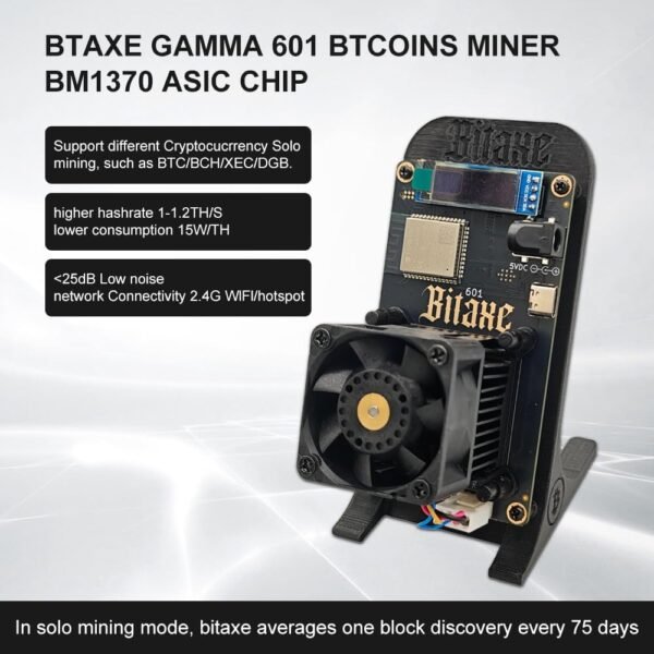 Bitaxe 601 Gamma Bitcoin Miner 1.2TH/s Solo Miners BM13... - Image 5