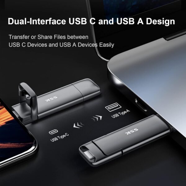 SSK Exterior USB C SSD Flash Drive 512GB, As much as 550MB/s... - Image 5