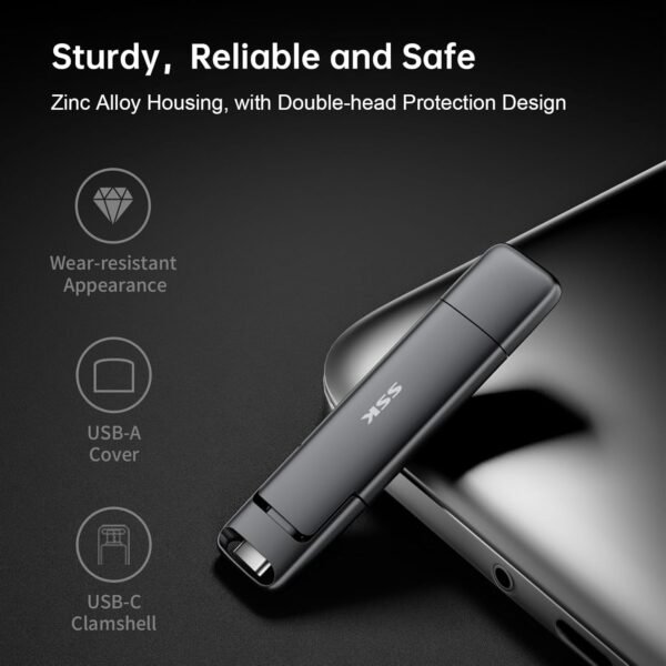 SSK Exterior USB C SSD Flash Drive 512GB, As much as 550MB/s... - Image 7