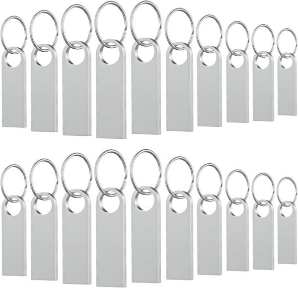 20 Pack 4GB USB Flash Drive with Keychains, Wooolken Sl... - Image 2