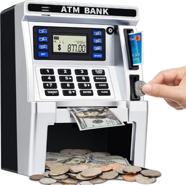 ATM Piggy Financial institution for Children, ATM Machine for Actual Cash wit... - Image 2