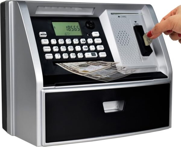 ATM Piggy Financial institution for Youngsters, Digital Cash Financial institution with Coi... - Image 2