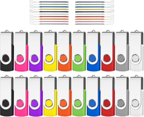 AreTop Bulk Flash Drives 4GB 20 Pack USB2.0 Swivel Bulk... - Image 2