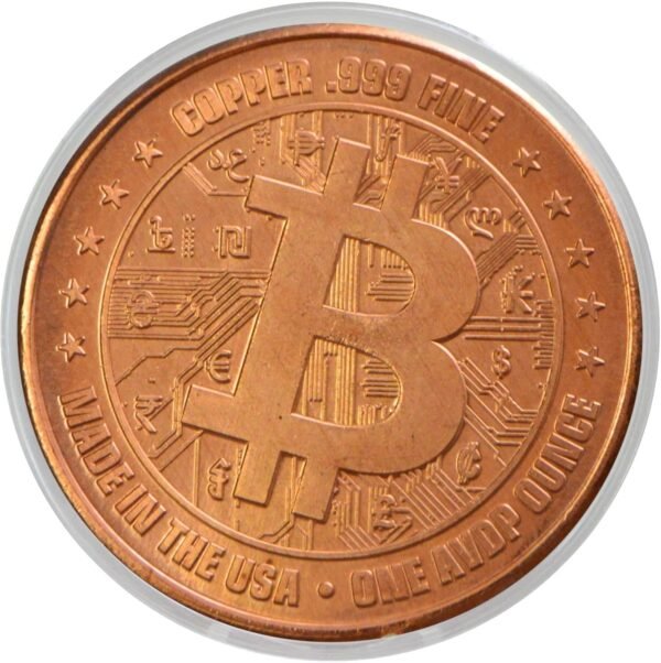 Bitcoin 1 oz Pure Copper Collectible Coin - Superb Present ... - Image 2