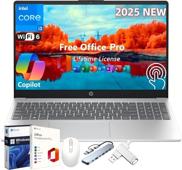 HP 2025 Touchscreen Laptop computer Laptop, 15.6" HD, Workplace P... - Image 2
