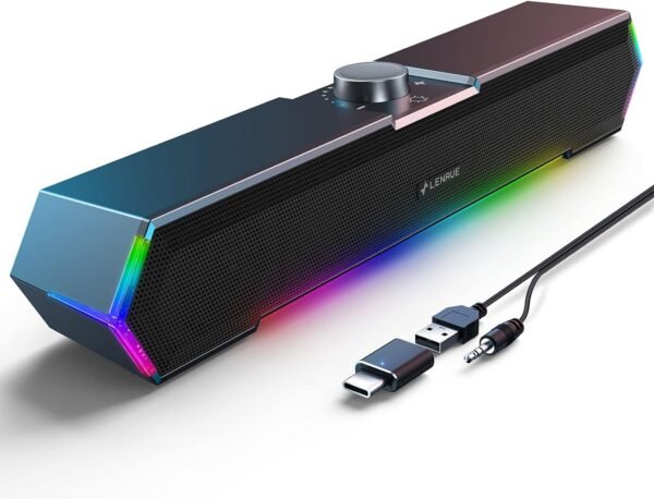 LENRUE G11 Pc Audio system for Desktop, Contact Lights ... - Image 2