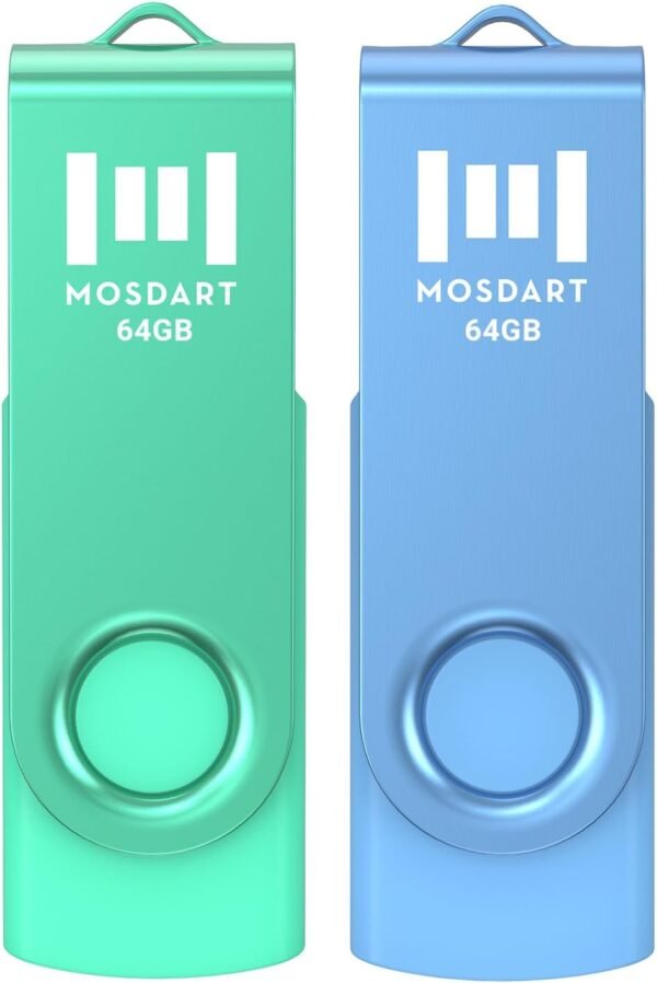 MOSDART 64GB USB 2.0 Flash Drive, with Keychain Loop, S... - Image 2