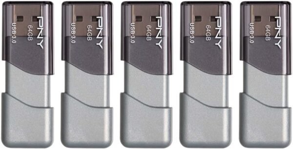 PNY 64GB Turbo Attaché 3 USB 3.0 Flash Drive, Silver (P... - Image 2