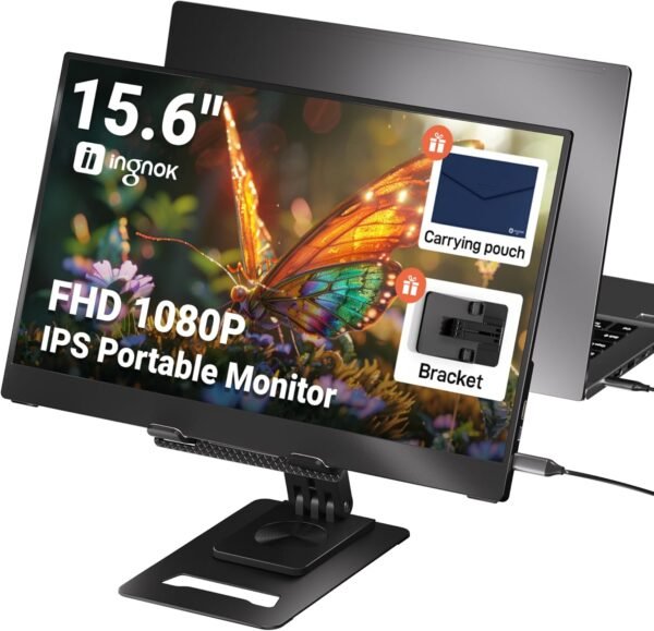 Moveable Monitor, Extremely Slim 15.6 Inch FHD IPS Laptop computer S... - Image 2