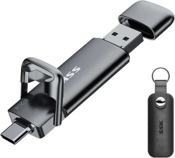 SSK Exterior USB C SSD Flash Drive 512GB, As much as 550MB/s... - Image 2