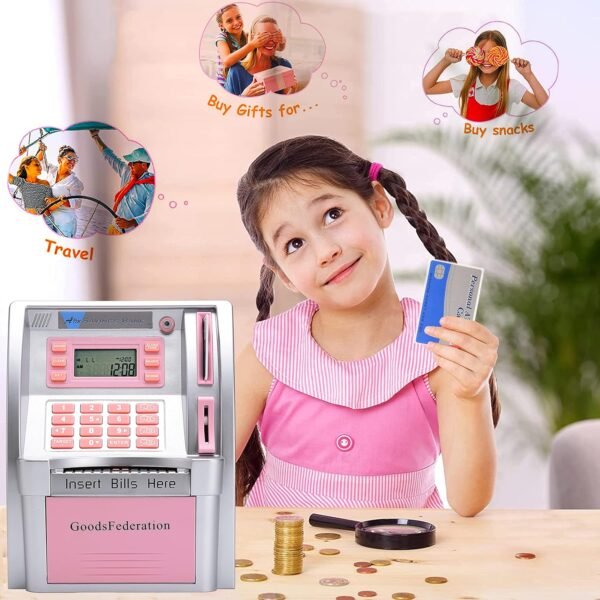 2024 Upgraded ATM Piggy Financial institution for Actual Cash for Children Advert... - Image 5