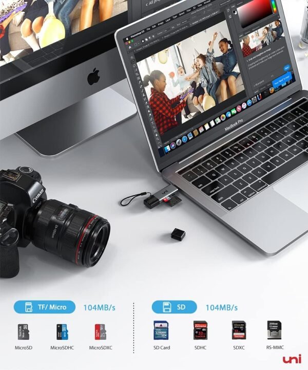 uni SD Card Reader, Excessive-Velocity USB C to Micro SD Card A... - Image 4