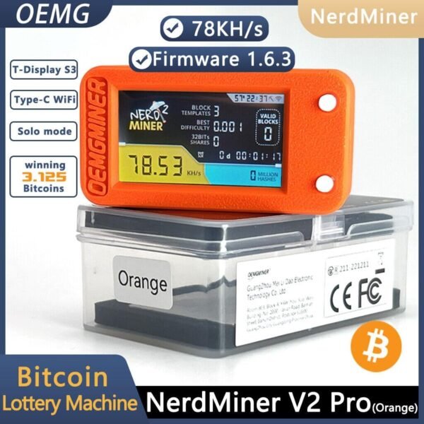 New NerdMiner V2 78KH/s T-Show S3 Bitcoin Solo Lotte... - Image 3