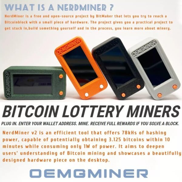 New NerdMiner V2 78KH/s T-Show S3 Bitcoin Solo Lotte... - Image 4