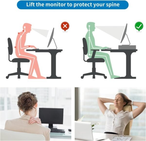 gianotter Pc Monitor Stand Riser, Desk Organizers... - Image 5