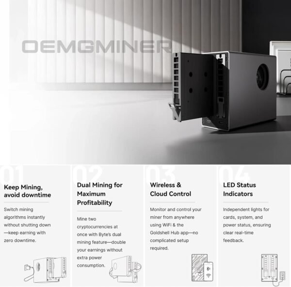 Pre-Sale Goldshell Byte Mining Machine - Twin-Algorithm... - Image 7