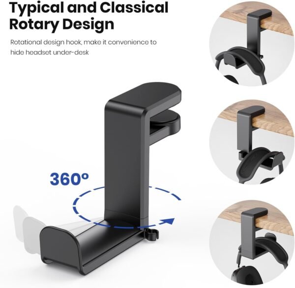 EURPMASK Rotating Headphone Stand - PC Gaming Headset H... - Image 5