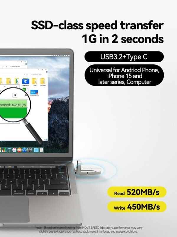MOVE SPEED 1TB Strong State Flash Drive 570MB/s Excessive Spe... - Image 3