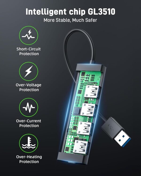 Acer USB Hub 4 Ports, A number of USB 3.0 Hub, USBA Splitt... - Image 10