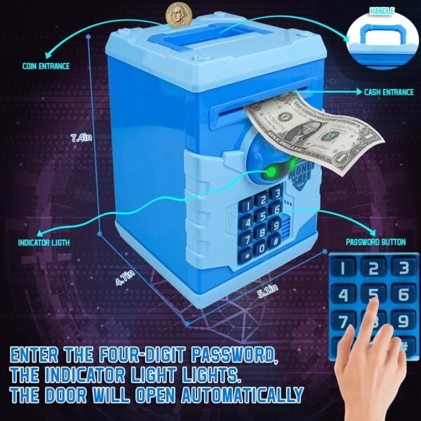 Mini ATM Piggy Financial institution ATM Machine Finest Reward for Youngsters,Elec... - Image 3