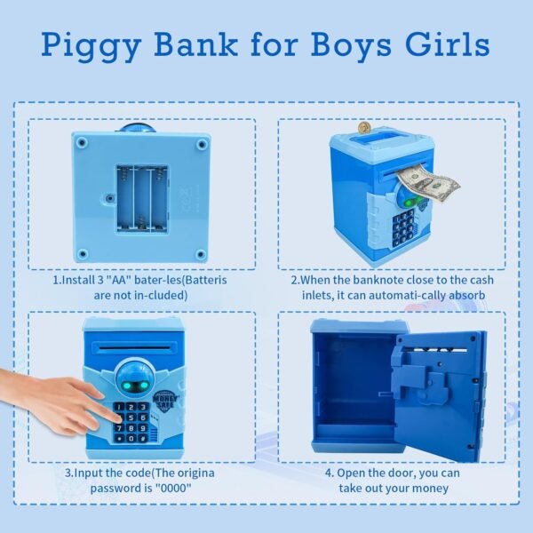 Mini ATM Piggy Financial institution ATM Machine Finest Reward for Youngsters,Elec... - Image 6