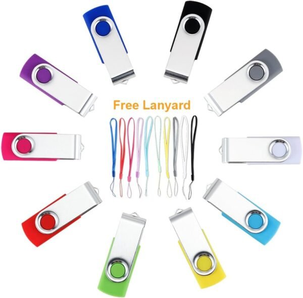 Flash Drive 16GB USB 2.0 10 Pack Swivel Clean Reminiscence St... - Image 3