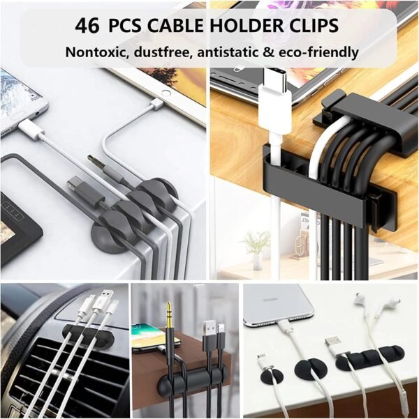 N NOROCME 192 PCS Cable Administration Package 4 Wire Organizer... - Image 3