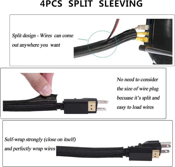 N NOROCME 192 PCS Cable Administration Package 4 Wire Organizer... - Image 6